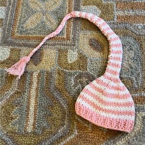 THE BLUEBERRY HILL pink & white stripe hat XS